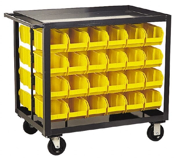 Quantum Storage - 800 Lb Capacity, 36" Deep x 24" Wide x 35-1/2" High, Steel Mobile Rack - Exact Industrial Supply