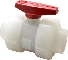 NIBCO - 2" Pipe, Full Port, Polypropylene True Union Design Ball Valve - Exact Industrial Supply