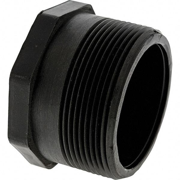 NIBCO - 4" Polypropylene Plastic Pipe Threaded Plug - Schedule 80, MPT End Connections - Exact Industrial Supply
