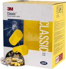3M - Disposable, Uncorded, 29 dB, Barrel Earplugs - Yellow, 1000 Pairs - Exact Industrial Supply