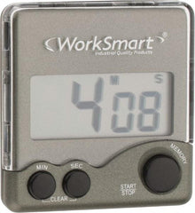 Value Collection - Big Digit Count Up and Down Timer - Counter Down 99 Min 59 Sec, Daily Alarm, Black - Exact Industrial Supply