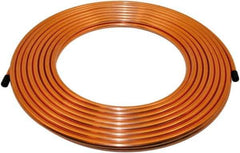 Value Collection - 50' Long, 3/8" OD x 0.245" ID, Grade Alloy 122 Copper Seamless Tube - 0.065" Wall Thickness - Exact Industrial Supply