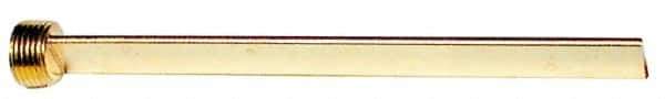 Made in USA - 1/16" NPT Thread, Straight, Die & Mold Cooling Baffle - 4" OAL, Brass - Exact Industrial Supply