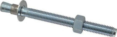 Red Head - 5/8" Diam, 5/8-11, 7" OAL, Grade 3, Wedge Expansion Concrete Anchor - Steel, Zinc Plated, 5-1/4" Thread Length, Tie Wire Head, 5/8" Drill - Exact Industrial Supply