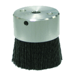3" Diameter - Maximum Density Crimped Filament MINIATURE Disc Brush - 0.026/120 Grit - Exact Industrial Supply