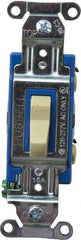 Hubbell Wiring Device-Kellems - 1 Pole, 120 to 277 VAC, 15 Amp, Industrial Grade, Toggle, Wall and Dimmer Light Switch - 1-5/16 Inch Wide x 4-1/16 Inch High - Exact Industrial Supply