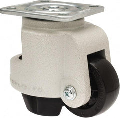 Sunnex - 1-1/4" Wide, Nylon Swivel Caster - 1,000 Lb Capacity, Top Plate Mount, 3.74" x 3.74" Plate, Ball Bearing - Exact Industrial Supply