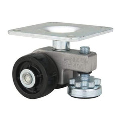 Sunnex - 13/16" Wide, Nylon Swivel Caster - 400 Lb Capacity, Top Plate Mount, 3.54" x 3.54" Plate, Ball Bearing - Exact Industrial Supply