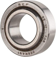 SKF - 12mm Bore Diam, 3,375 Lb Dynamic Capacity, Spherical Plain Bearing - 6,749 Lb Static Load Capacity - Exact Industrial Supply