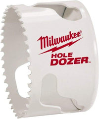 Milwaukee Tool - 2-1/16" Diam, 1-1/2" Cutting Depth, Hole Saw - Bi-Metal Saw, Toothed Edge - Exact Industrial Supply