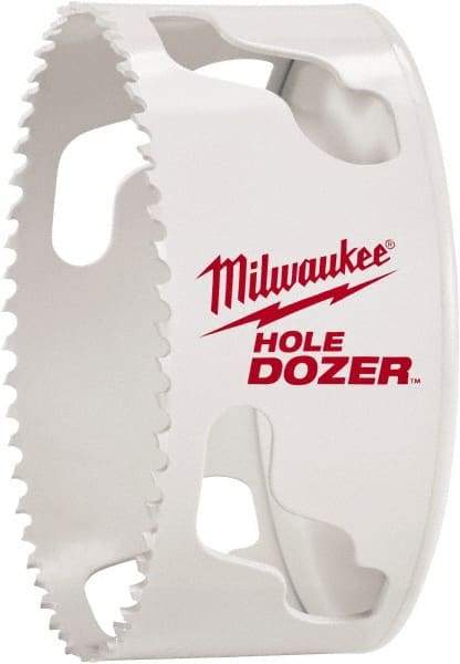 Milwaukee Tool - 4-1/8" Diam, 1-1/2" Cutting Depth, Hole Saw - Bi-Metal Saw, Toothed Edge - Exact Industrial Supply