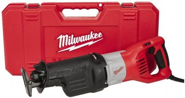 Milwaukee Tool - 2,800 Strokes per Minute, 1-1/4 Inch Stroke Length, Electric Reciprocating Saw - 120 Volts, 15 Amps, 1 Blade - Exact Industrial Supply