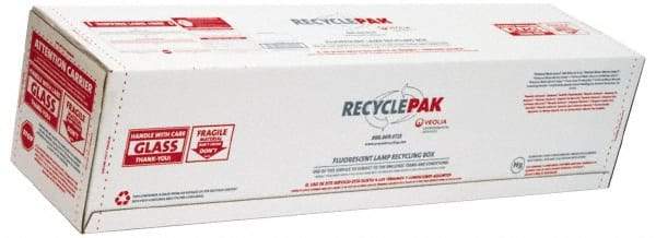 Recyclepak - 48 Inch Long x 12 Inch Wide x 12 Inch Deep, Lamp Recycling Box - 68 Piece, T12 or 146 Piece, T8 Capacity, 4 Ft. Large Box - Exact Industrial Supply