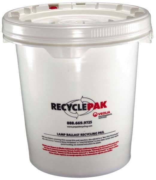 Recyclepak - 15 Inch Deep, Ballast Bucket - 15 Inch Diameter, 69 Lb. Capacity, 5 Gallon Pail - Exact Industrial Supply