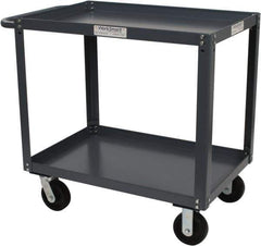 Value Collection - 2,000 Lb Capacity, 24" Wide x 36" Long x 36-1/4" High Service Cart - 2 Shelf, Steel - Exact Industrial Supply