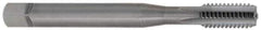 OSG - M8x1.25 Metric Coarse 6H 4 Flute Bright Finish Solid Carbide Straight Flute Machine Tap - Plug, Right Hand Thread, 2-23/32" OAL, 1-1/8" Thread Length, D5 Limit, Oversize - Exact Industrial Supply