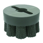 6" Diameter - Maximum Density Shell-Mill Holder Crimped Rectangular Filament Disc Brush - 80 Grit - Exact Industrial Supply