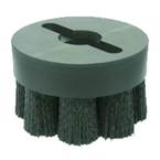 4" Diameter - Maximum Density SHELL- MILL HOLDER CRIMPED RECTANGULAR FILAMENT Disc Brush - 80 Grit - Exact Industrial Supply