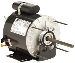 US Motors - 1/6 hp, TENV Enclosure, Auto Thermal Protection, 1,075 RPM, 115 Volt, 60 Hz, Industrial Electric AC/DC Motor - Size 48 Frame, Hub/Stud Mount, 2 Speed, Ball Bearings, B Class Insulation, Reversible - Exact Industrial Supply