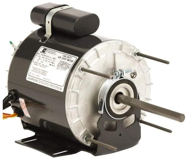 US Motors - 3/4 hp, TENV Enclosure, Auto Thermal Protection, 1,075 RPM, 230 Volt, 60 Hz, Industrial Electric AC/DC Motor - Size 56 Frame, Resilient Mount, 2 Speed, Ball Bearings, 3.7 Full Load Amps, A Class Insulation, Reversible - Exact Industrial Supply