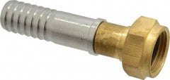 SuperKlean - 3/4 FGHT x 3/4" Hose Barb, FGHT x Hose Barb Swivel - Brass & Stainless Steel - Exact Industrial Supply