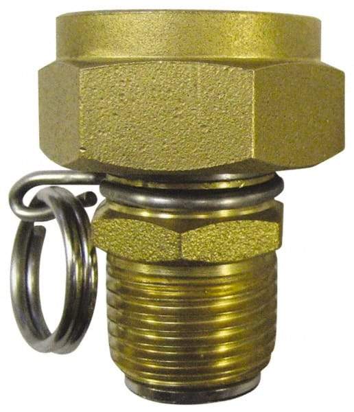 SuperKlean - 1/2 & 3/4 MNPT x FGHT Swivel Hose Adapter - Brass & Stainless Steel - Exact Industrial Supply