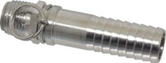 SuperKlean - NPT x 3/4" Hose Barb, Swivel Hose Adapter - Stainless Steel - Exact Industrial Supply