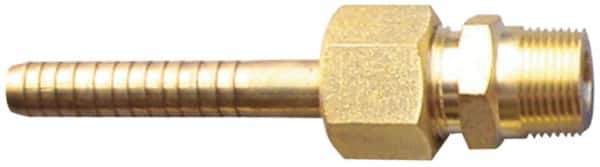 SuperKlean - NPT x 1/2" Hose Barb, 3 Piece Mixer Adapter - Brass - Exact Industrial Supply