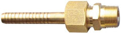 SuperKlean - NPT x 1/2" Hose Barb, 3 Piece Mixer Adapter - Brass - Exact Industrial Supply