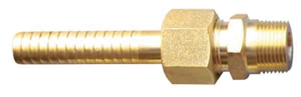 SuperKlean - NPT x 5/8" Hose Barb, 3 Piece Mixer Adapter - Brass - Exact Industrial Supply