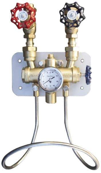 SuperKlean - 150 Max psi, Bronze Water Mixing Valve & Unit - FNPT End Connections - Exact Industrial Supply