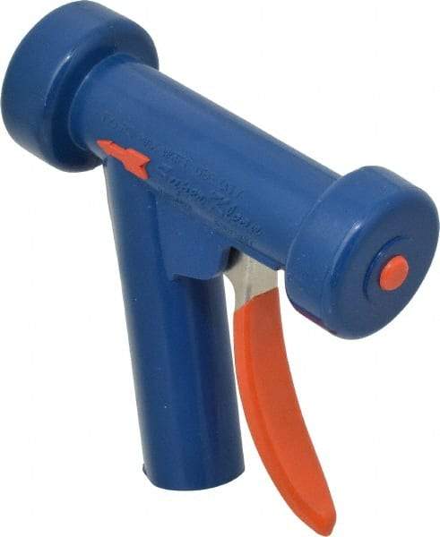 SuperKlean - Insulated, Aluminum Pistol Grip Spray Nozzle for 1/2" Pipe - Light Blue, 1/2 NPT - Exact Industrial Supply