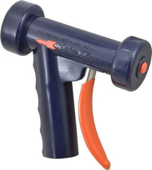 SuperKlean - Insulated, Brass Pistol Grip Spray Nozzle for 1/2" Pipe - Dark Blue, 1/2 NPT - Exact Industrial Supply