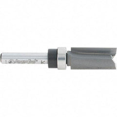 Amana Tool - 1/2" Cut Diam, 1" Length of Cut, 2 Flute Pattern-Cutting Edge Profile Router Bit - Carbide-Tipped, 1/4" Shank Diam, 2-1/2" OAL, Uncoated - Exact Industrial Supply