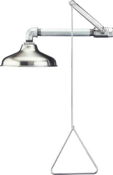 PRO-SAFE - Plumbed Drench Showers Mount: Horizontal Shower Head Material: Stainless Steel - Exact Industrial Supply