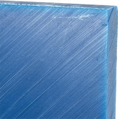 Made in USA - 1/2" Thick x 24" Wide x 2' Long, Polyethylene (UHMW) Sheet - Blue, Glass-Filled Grade - Exact Industrial Supply