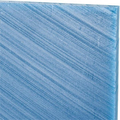 Made in USA - 1/4" Thick x 24" Wide x 4' Long, Polyethylene (UHMW) Sheet - Blue, Glass-Filled Grade - Exact Industrial Supply