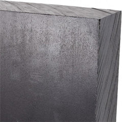 Made in USA - 1-1/2" Thick x 12" Wide x 3' Long, Polyethylene (UHMW) Sheet - Black, Antistatic Grade - Exact Industrial Supply