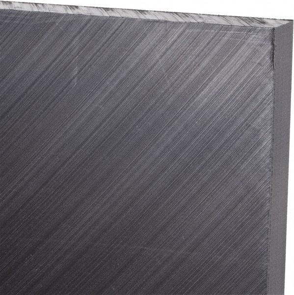 Made in USA - 3/8" Thick x 24" Wide x 3' Long, Polyethylene (UHMW) Sheet - Black, Antistatic Grade - Exact Industrial Supply