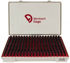 Vermont Gage - 250 Piece, 0.2515-0.5005 Inch Diameter Plug and Pin Gage Set - Minus 0.0001 Inch Tolerance, Class ZZ - Exact Industrial Supply