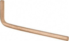 Ampco - 1/8" Hex, Long Arm, Nonsparking Hex Key - 2-7/16" OAL, Inch System of Measurement - Exact Industrial Supply