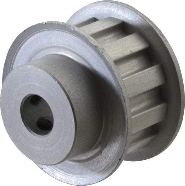 Power Drive - 11 Tooth, 3/8" Inside x 1.283" Outside Diam, Hub & Flange Timing Belt Pulley - 1/2" Belt Width, 1.313" Pitch Diam, 0.719" Face Width, Aluminum - Exact Industrial Supply