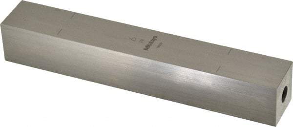 Mitutoyo - 6" Square Steel Gage Block - Accuracy Grade 0, Includes Certificate of Inspection - Exact Industrial Supply