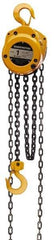 Harrington Hoist - 1,000 Lb Lifting Capacity, 10' Lift Height, Hand Hoist - Made from Chain, 19' Overhaul to Lift 1', 1 Chain - Exact Industrial Supply