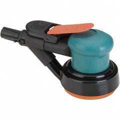 Dynabrade - 12,000 OPM, 14 CFM Air Consumption, Palm Air Orbital Sander - Round Pad, 1/4 NPT Inlet - Exact Industrial Supply