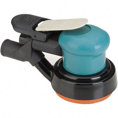 Dynabrade - 12,000 OPM, 14 CFM Air Consumption, Palm Air Orbital Sander - Round Pad, 1/4 NPT Inlet - Exact Industrial Supply