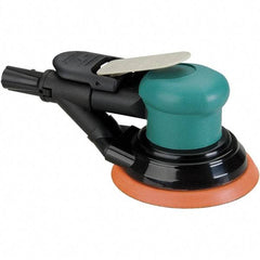 Dynabrade - 12,000 OPM, 14 CFM Air Consumption, Palm Air Orbital Sander - Round Pad, 1/4 NPT Inlet - Exact Industrial Supply