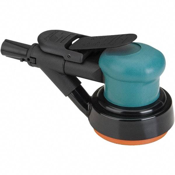 Dynabrade - 12,000 OPM, 14 CFM Air Consumption, Palm Air Orbital Sander - Round Pad, 1/4 NPT Inlet - Exact Industrial Supply