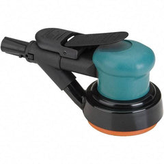 Dynabrade - 12,000 OPM, 14 CFM Air Consumption, Palm Air Orbital Sander - Round Pad, 1/4 NPT Inlet - Exact Industrial Supply