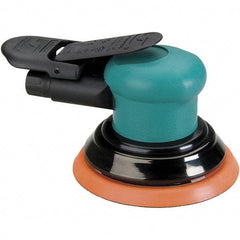 Dynabrade - 12,000 OPM, 14 CFM Air Consumption, Palm Air Orbital Sander - Round Pad, 1/4 NPT Inlet - Exact Industrial Supply